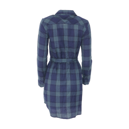 Green Plaid Midi Dress