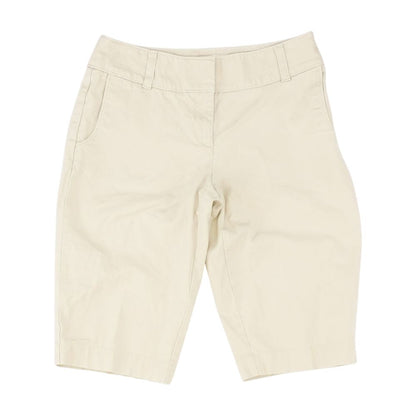 Beige Solid Chino Shorts
