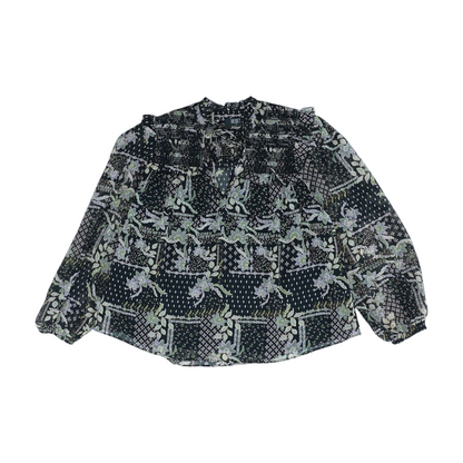 Black Floral Blouse