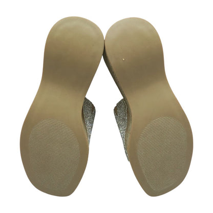 Silver Wedged Sandals