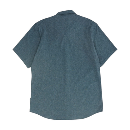 Navy Solid Short Sleeve Button Down