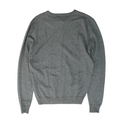 Gray Solid Pullover Sweater