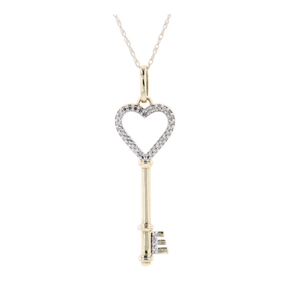 1/10 ctw 14K Yellow Gold Diamond Pendant Necklace