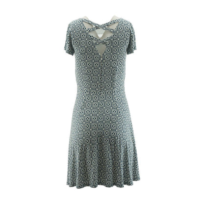Blue Graphic Midi Dress