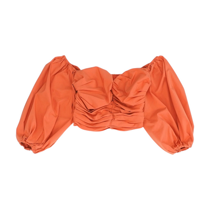 Coral Cropped Blouse