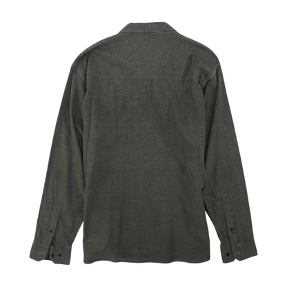 Charcoal Solid Flannel Button Down