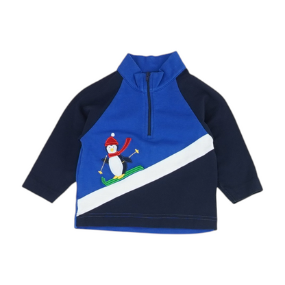 Navy Color Block 1/4 Zip Pullover