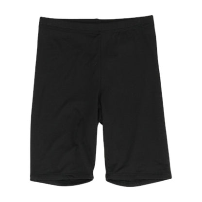 Black Solid Active Shorts