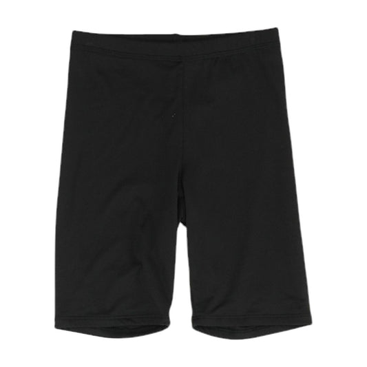 Black Solid Active Shorts