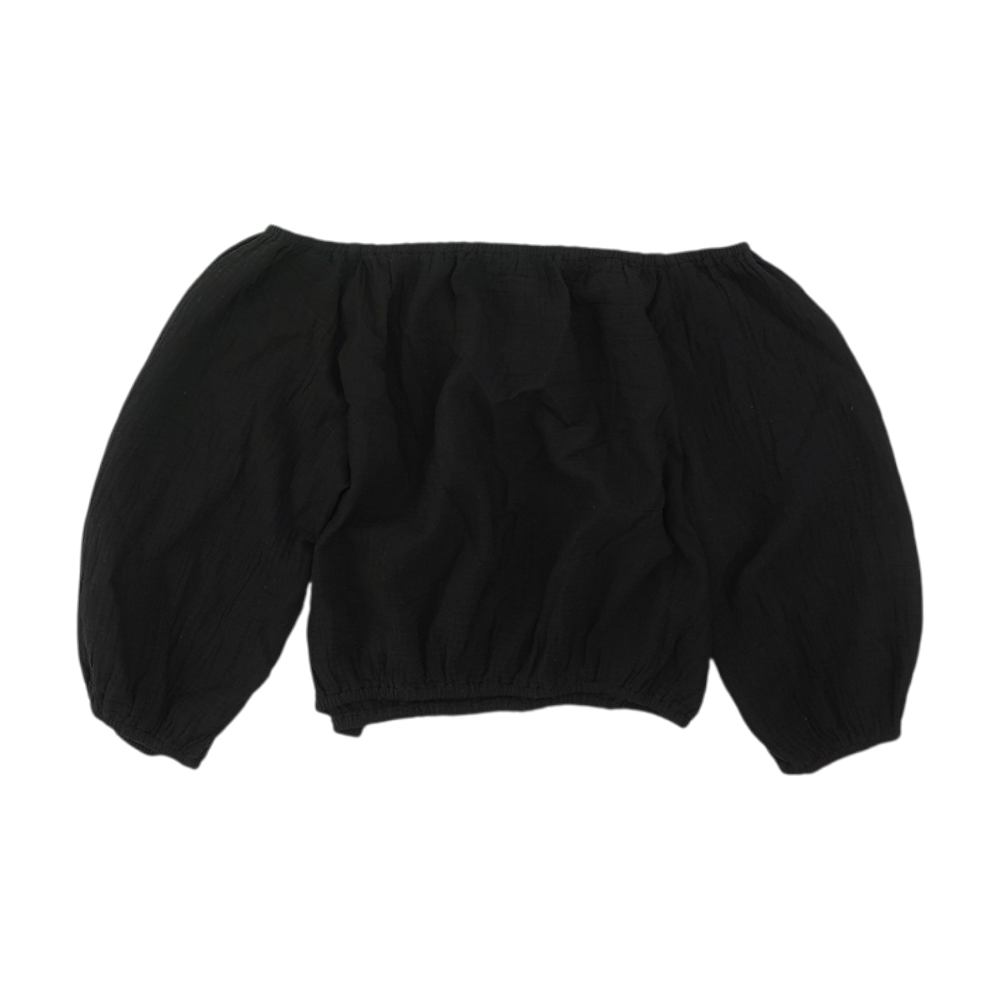 Black Cropped Blouse