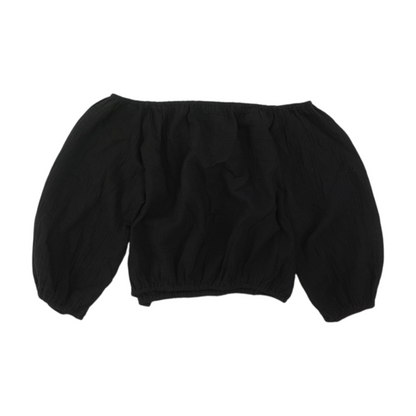 Black Cropped Blouse