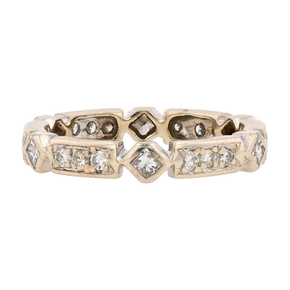 9/10 ctw 14K White Gold Diamond Band Ring