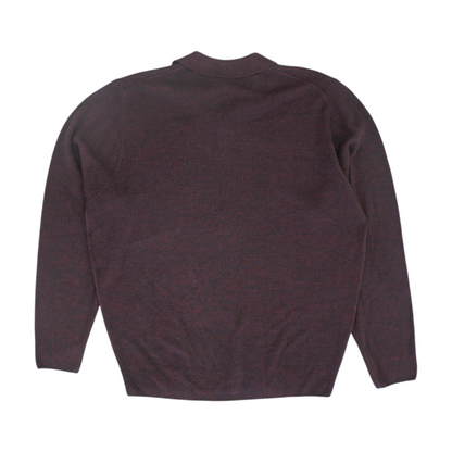 Maroon Solid 1/4 Zip Sweater