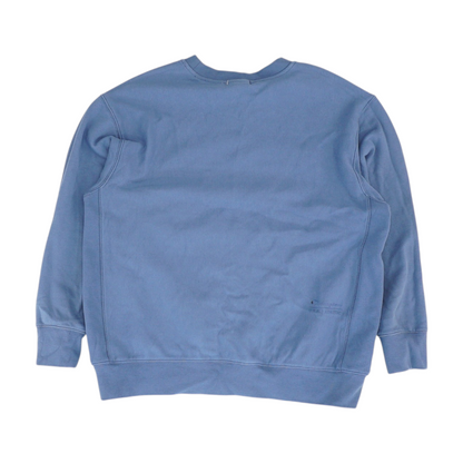 Blue Solid Sweatshirt Pullover