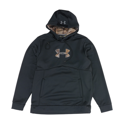 Black Solid Hoodie Pullover