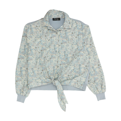 Blue Floral Button Down