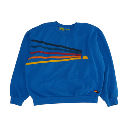 Blue Striped Sweatshirt Pullover