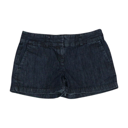 Blue Solid Denim Shorts