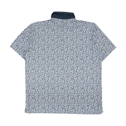 Blue Polka Dot Short Sleeve Polo
