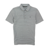 Travis Mathew Gray Striped Short Sleeve Polo – Image 1