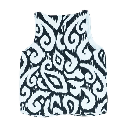White Graphic Blouse