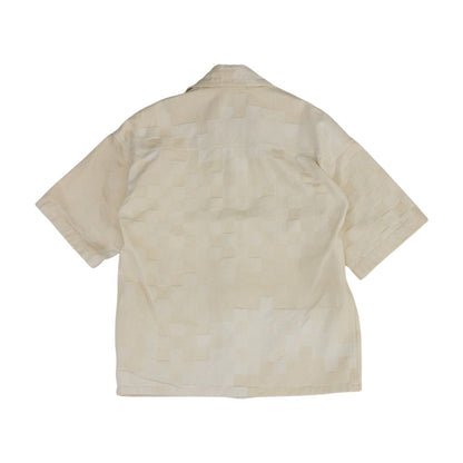 2024 Damier Short Sleeve Denim Button Down Shirt
