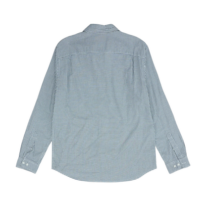 White Check Long Sleeve Button Down