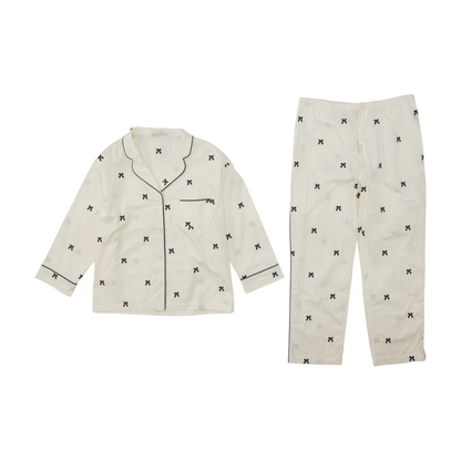 White Print Pajama Set