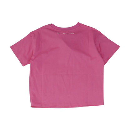 Pink Solid Crewneck T Shirt