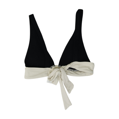Black Color Block Swim Top