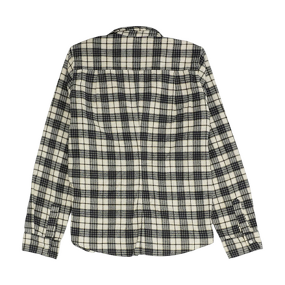 Beige Plaid Flannel Button Down