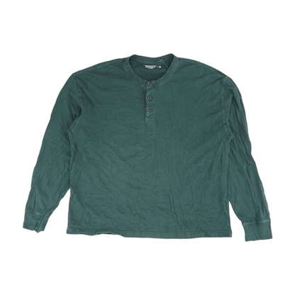 Green Solid Henley T-Shirt