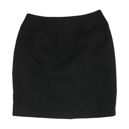 Black Solid Mini Skirt
