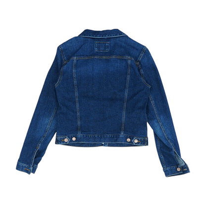 Blue Solid Denim Jacket