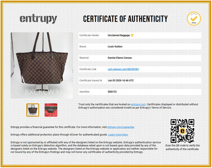 Neverfull MM in Damier Ebene Canvas