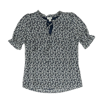 Navy Floral Blouse