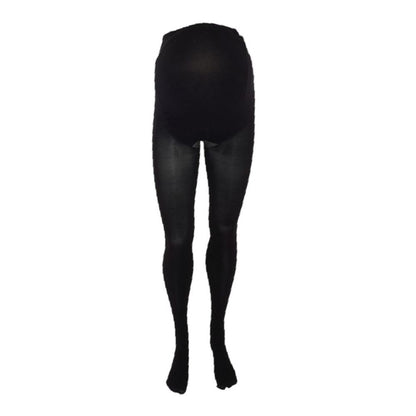 Black Maternity Solid Hosiery