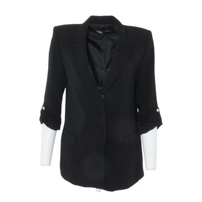 Black Solid Blazer