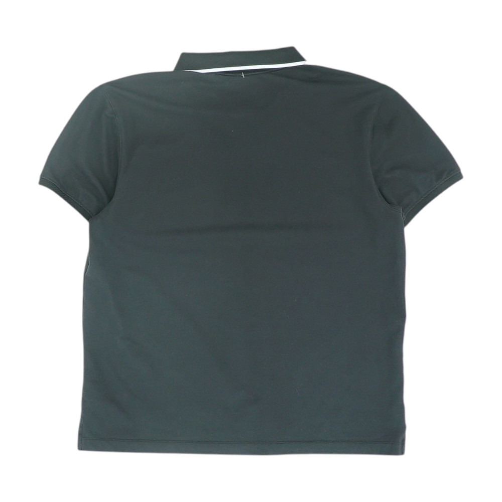 Black Solid Short Sleeve Polo