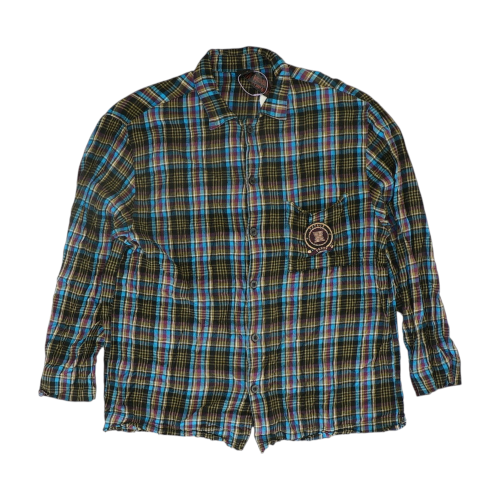 Multi Plaid Flannel Button Down