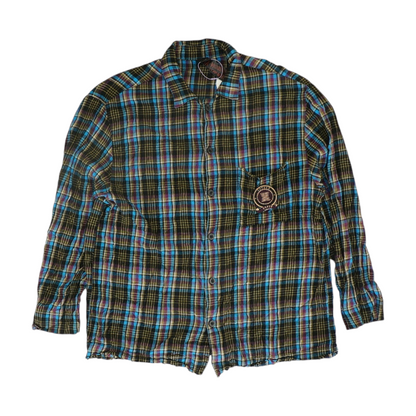 Multi Plaid Flannel Button Down