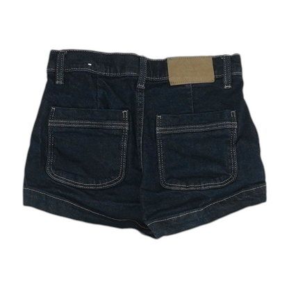 Indigo Solid Denim Shorts