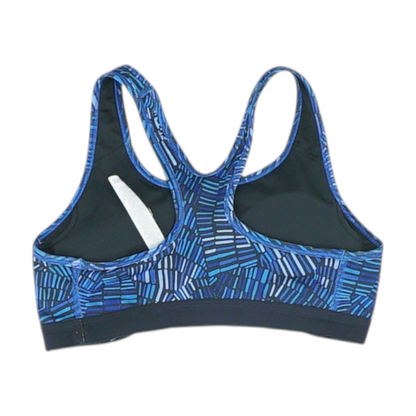 Blue Abstract Sports Bra