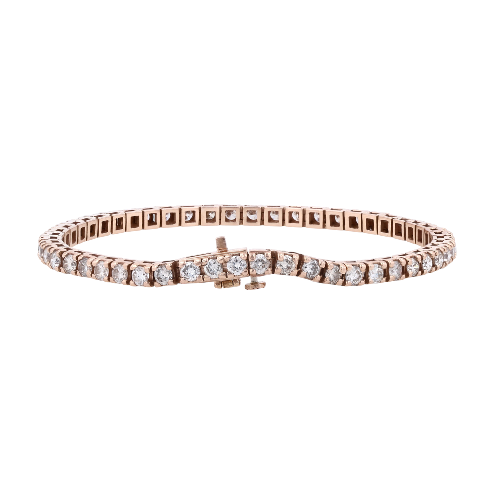 3 5/8 ctw 14K Rose Gold Diamond Tennis Bracelet