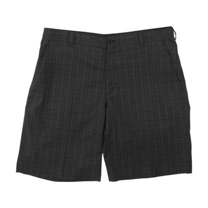 Black Plaid Active Shorts