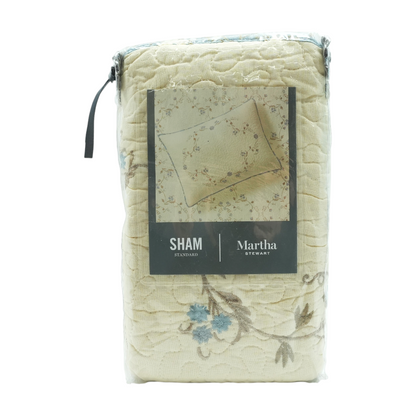 Cream Floral Pillow Sham