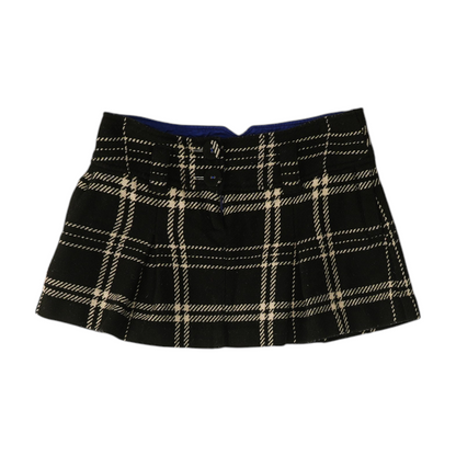 Black Plaid Mini Skirt