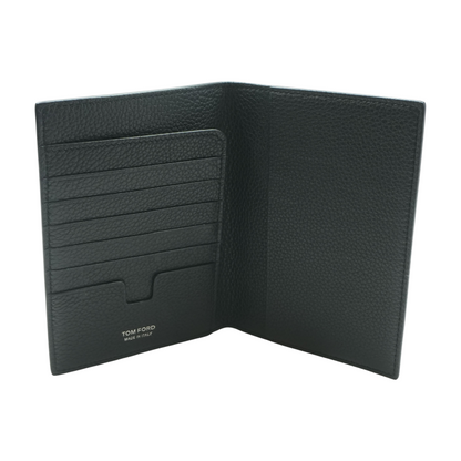 Black Soft Leather T-Line Passport Holder
