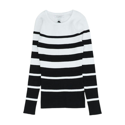 White Striped Sweater