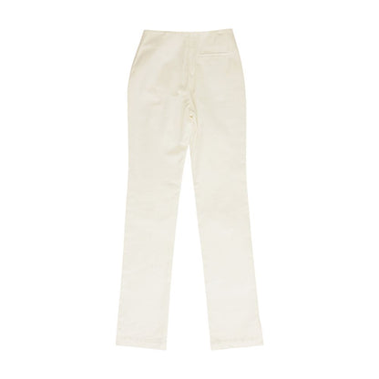 White Solid Chino Pants
